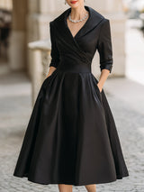 Emy™ Elegant Casual Dress – Black | The Bellemont Sisters Australia