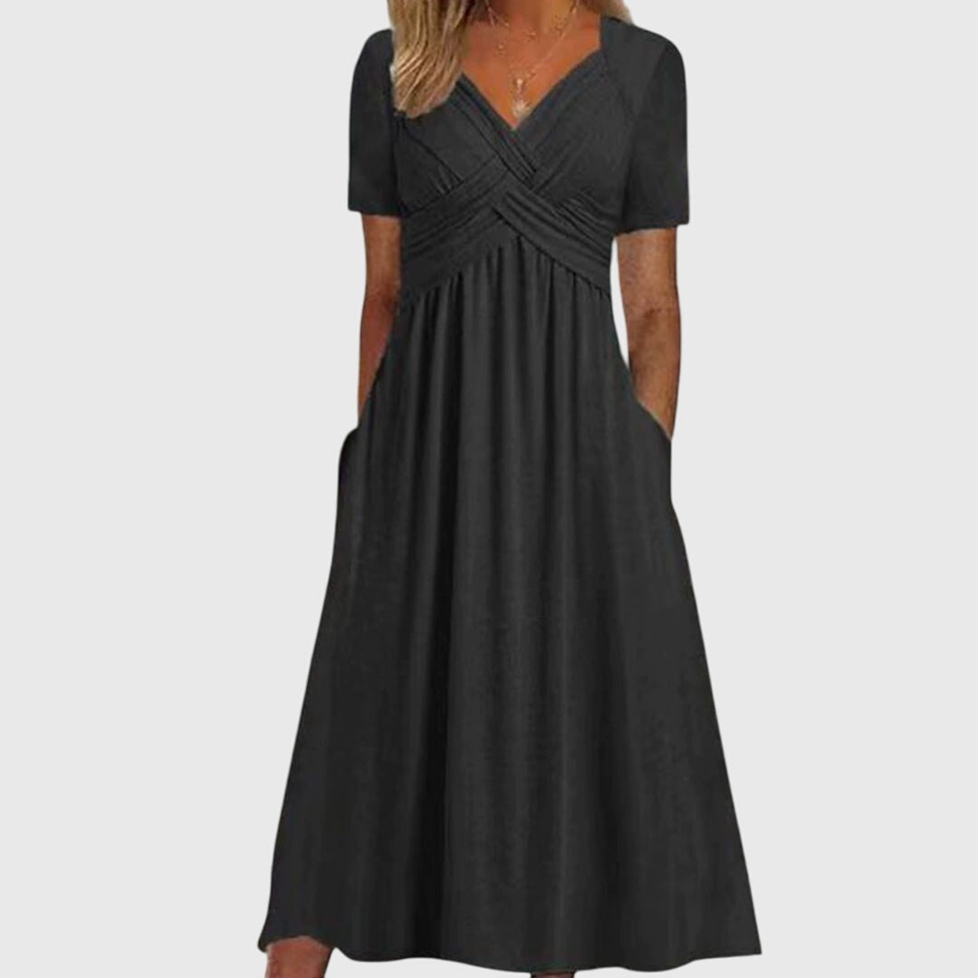 Amanda - Flattering Dress – Black | The Bellemont Sisters Australia