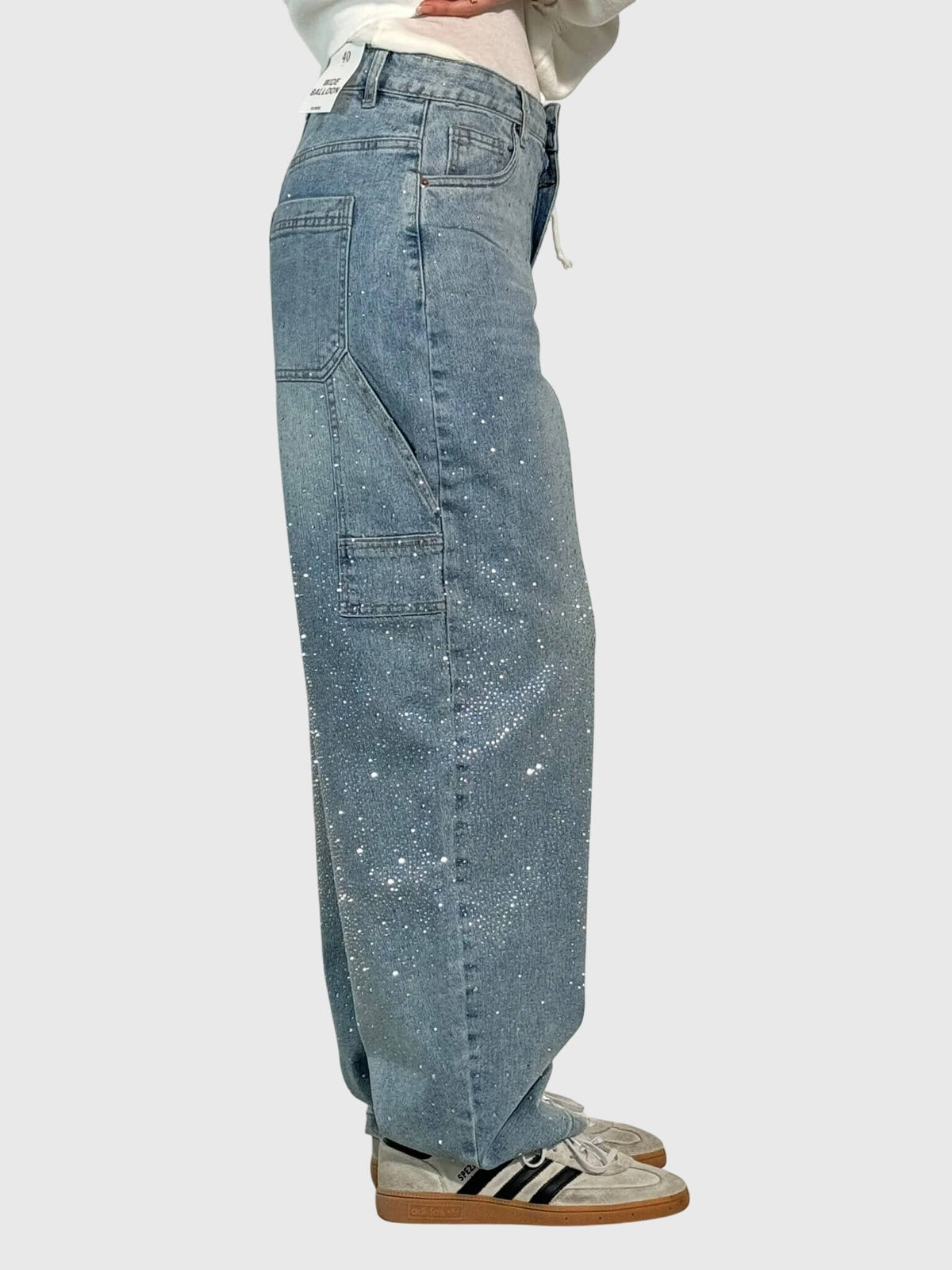 Kimberly | Women’s Sparkle Diamond Denim Pants | The Bellemont Sisters Australia