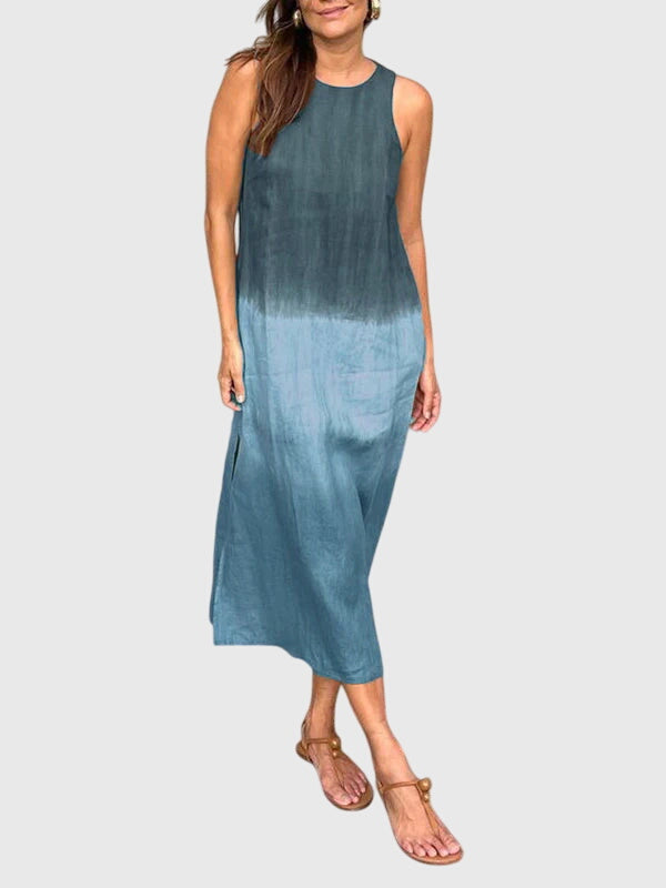 Mira | Stylish Print Dress – Blue | The Bellemont Sisters Australia