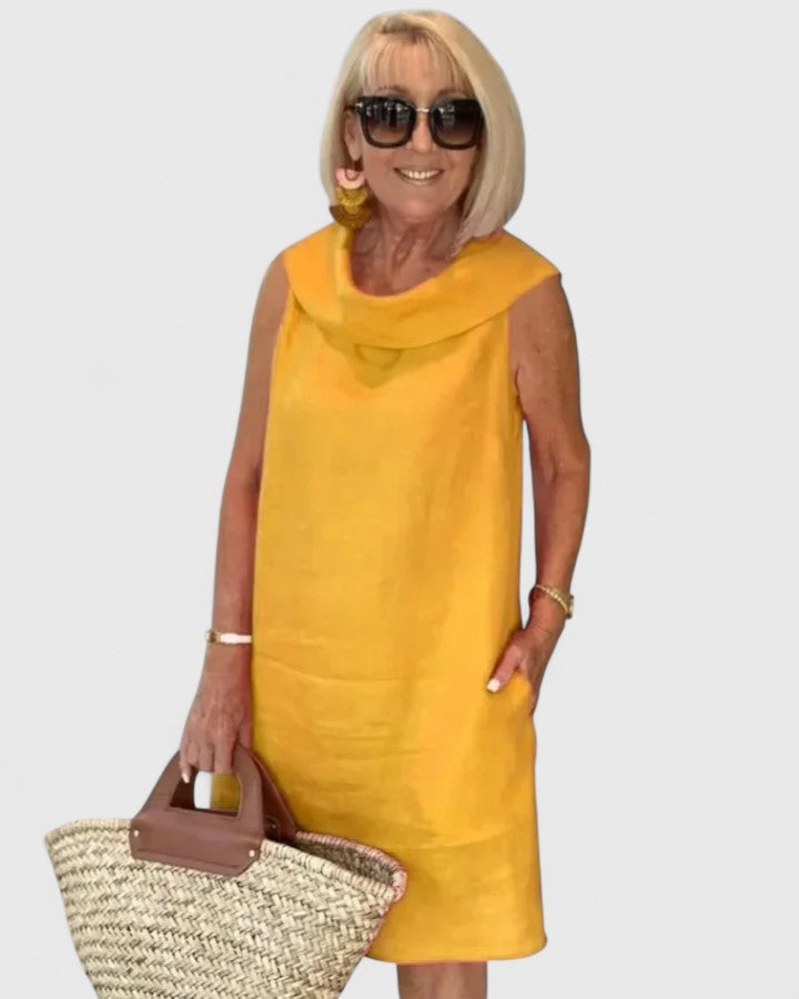 Kim | Elegant Dress – Yellow | The Bellemont Sisters Australia