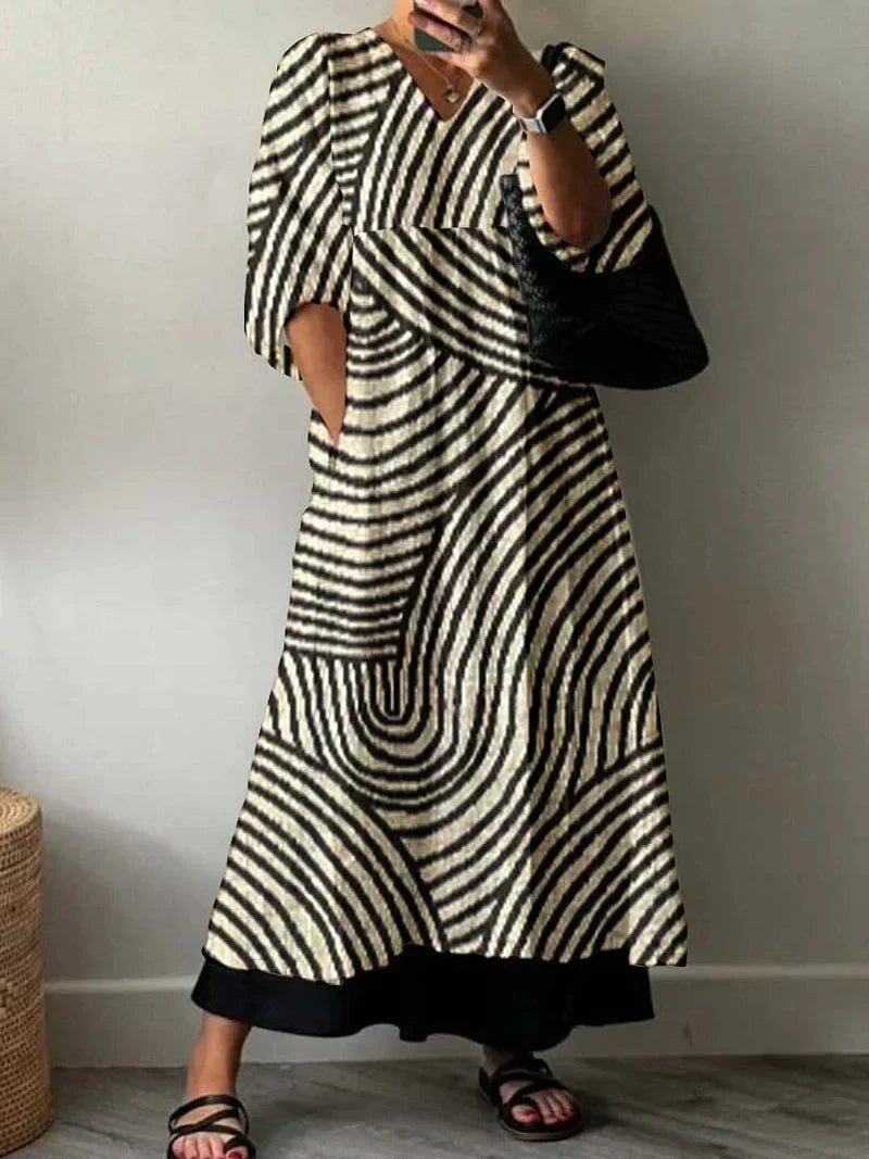 Elegant Printed Dress Karoline | The Bellemont Sisters Australia