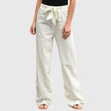 Loreen - Lightweight Pants – White | The Bellemont Sisters Australia