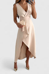 Jessa | Elegant Dress – Beige | The Bellemont Sisters Australia