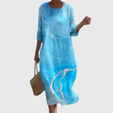 Hayley | Stylish Floral Maxi Dress – Sky Blue | The Bellemont Sisters Australia
