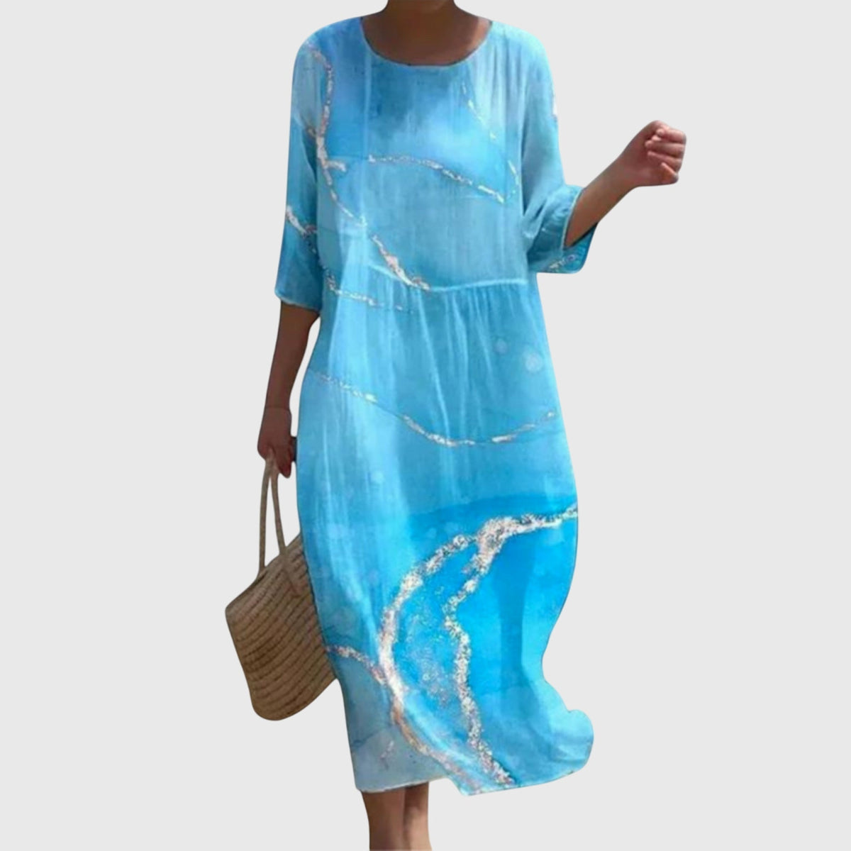 Hayley | Stylish Floral Maxi Dress – Sky Blue | The Bellemont Sisters Australia