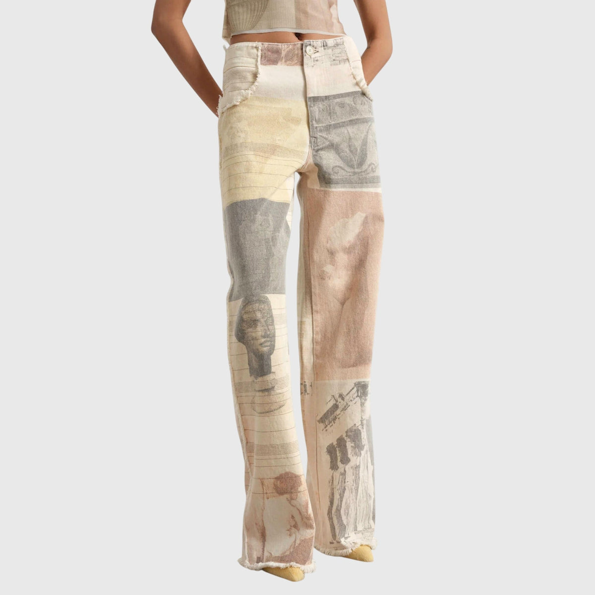 Alma - Wide Jeans – Beige | The Bellemont Sisters Australia