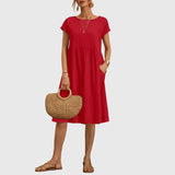 Mirabel™ | Elegant Spring Dress – Red | The Bellemont Sisters Australia