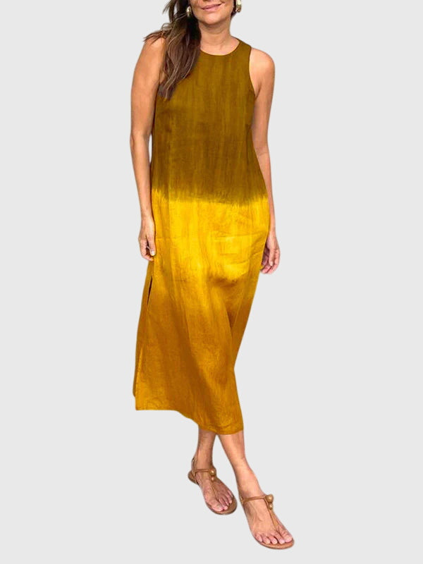Mira | Stylish Print Dress – Yellow | The Bellemont Sisters Australia