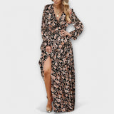 Ynah | Elegant Maxi Dress – Coffee | The Bellemont Sisters Australia