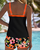 Federica - Ribbed Tankini Shorts Set | The Bellemont Sisters Australia