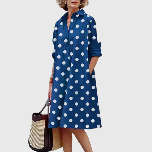 Paige - Elegant Dress With Pockets – Blue | The Bellemont Sisters Australia