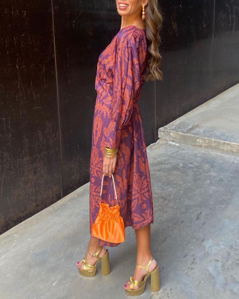 Adeline | Women's Fall Wedding Guest V-Neck Maxi Dress – Purple | The Bellemont Sisters Australia