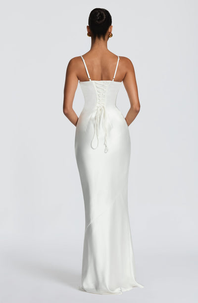 Fiona | Women's Evening Satin Cupped Maxi Dress | The Bellemont Sisters Australia