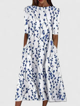 Karelieth | Sophisticated Midi Dress – Blue | The Bellemont Sisters Australia