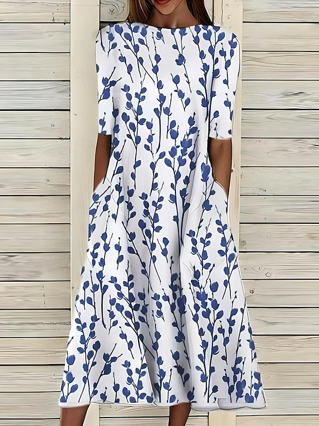 Judith | Coastal Bloom Dress – Blue | The Bellemont Sisters Australia