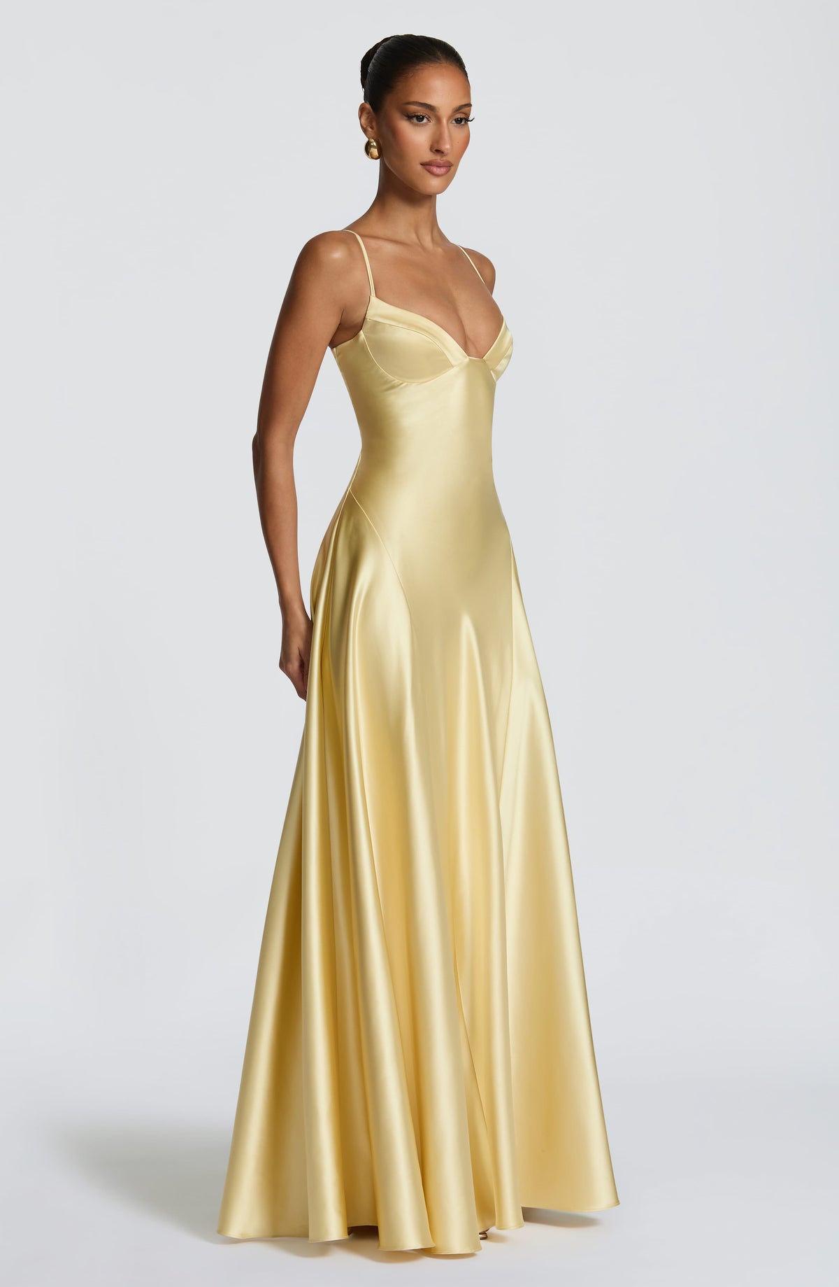Elara | Women's Evening Satin Cupped Maxi Dress | The Bellemont Sisters Australia