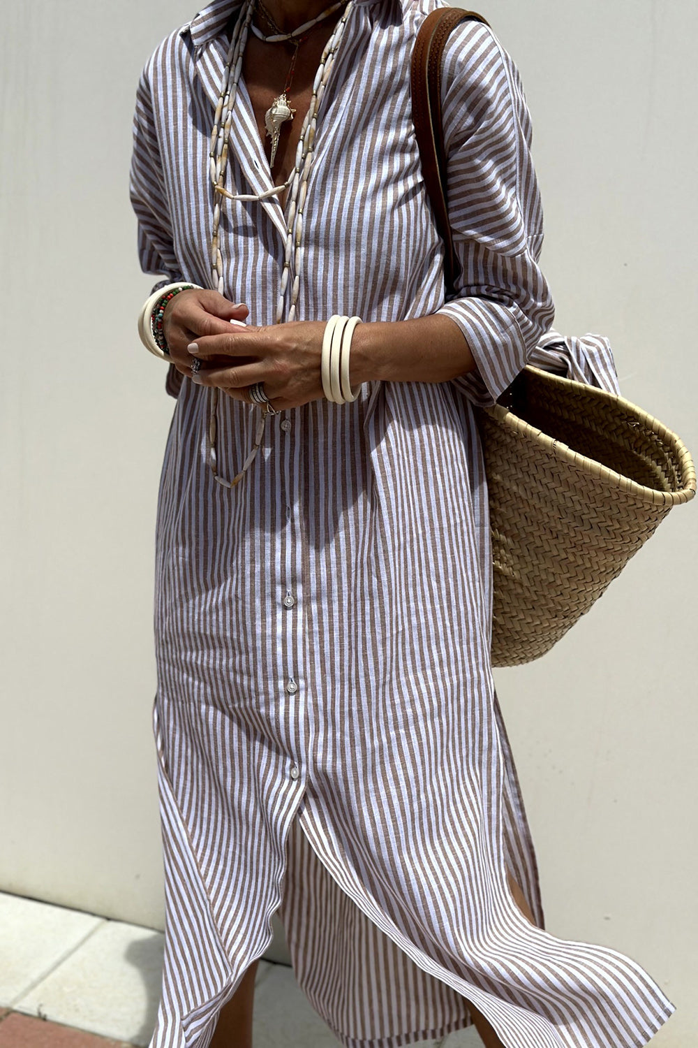 Sunna | Timeless Striped Shirt Dress with Elegant Comfort | The Bellemont Sisters Australia