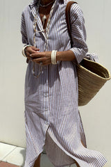 Sunna | Timeless Striped Shirt Dress with Elegant Comfort | The Bellemont Sisters Australia