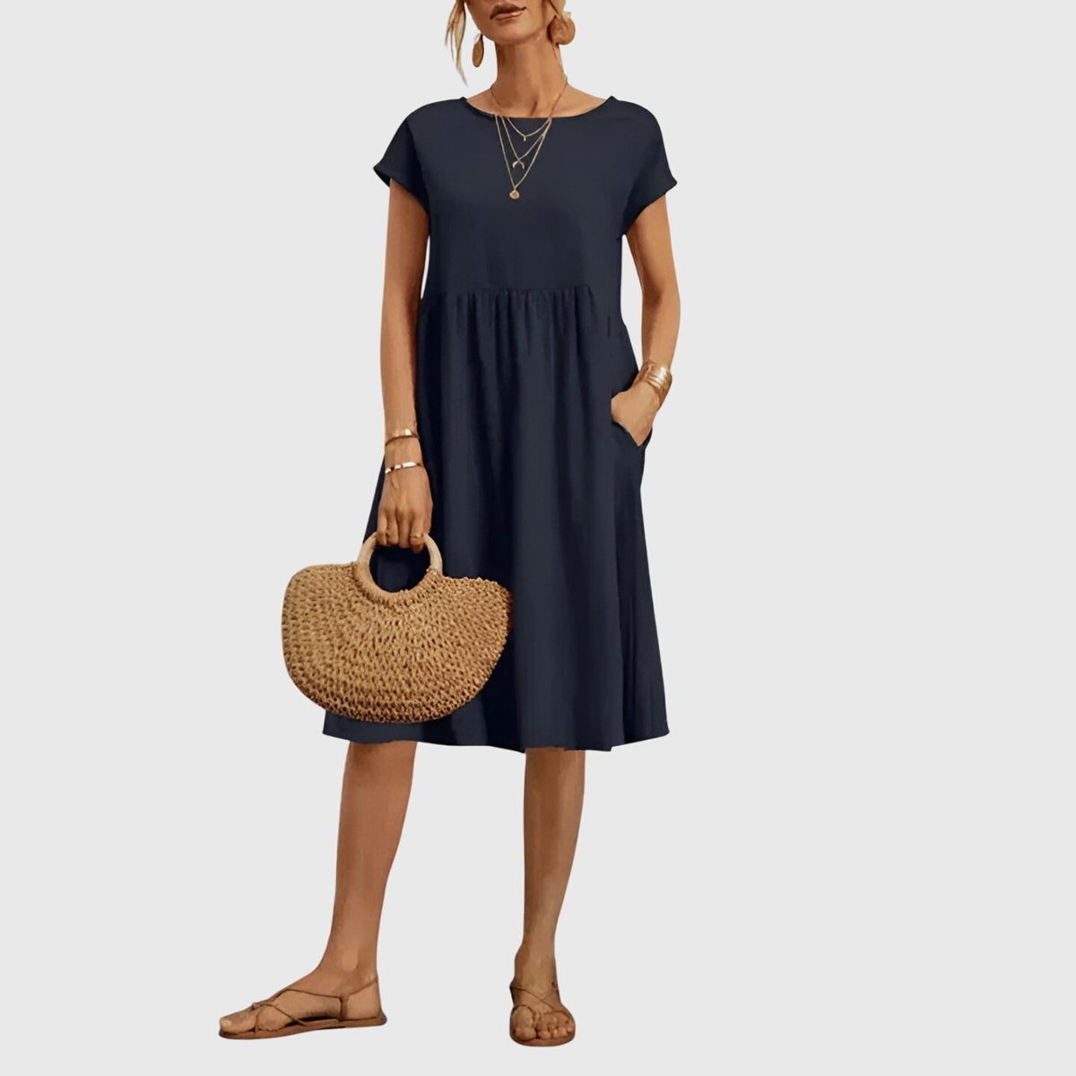 Mirabel | Elegant Spring Dress – Blue | The Bellemont Sisters Australia