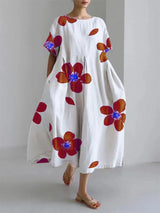 Novi floral summer dress – Red | The Bellemont Sisters Australia
