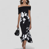 Erin | Elegant Midi Dress – Black | The Bellemont Sisters Australia