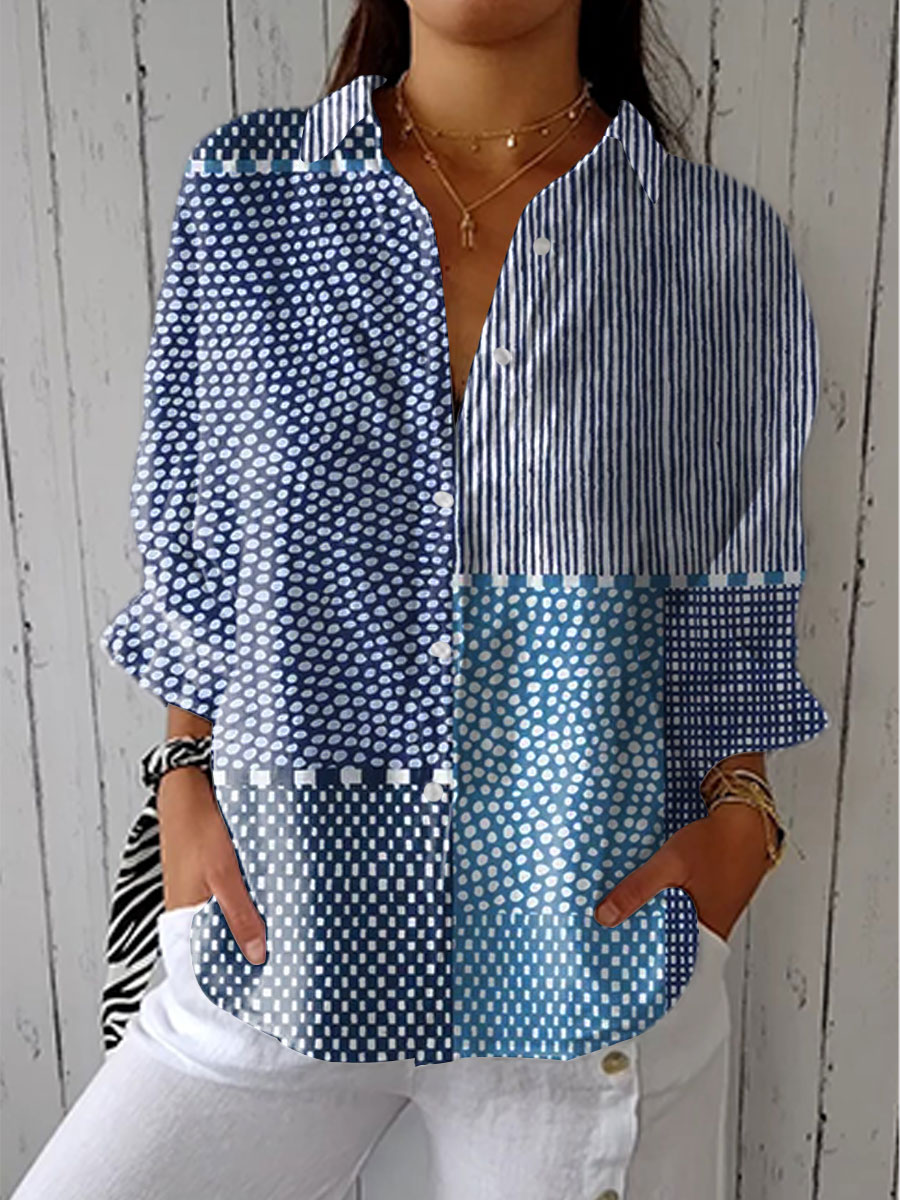 Pamela – Coastal Patchwork Blouse | The Bellemont Sisters Australia