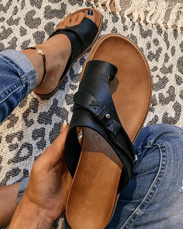 Delia | Comfort Sandals – Black | The Bellemont Sisters Australia
