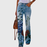 Pants With Flowers – Red Flower 2 | The Bellemont Sisters Australia