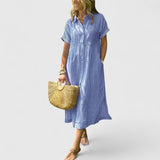 Amara | Comfortable Dress – Blue | The Bellemont Sisters Australia