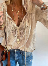 Maria | Women Elegant Boho V Neck Blouse | The Bellemont Sisters Australia