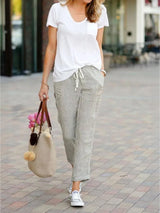Alexa | Women's Drawstring Waist Casual Slim Fit Pants | The Bellemont Sisters Australia