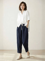 Alexa | Women's Drawstring Waist Casual Slim Fit Pants | The Bellemont Sisters Australia