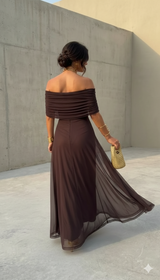 Uma | Flowing wide dress with elegant design | The Bellemont Sisters Australia