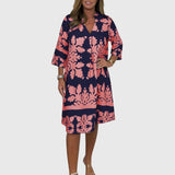 Daisy | Elegant Spring Dress – Pink/Black | The Bellemont Sisters Australia