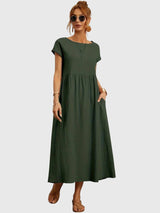 Giselle - Casual Pocket Dress – Green | The Bellemont Sisters Australia