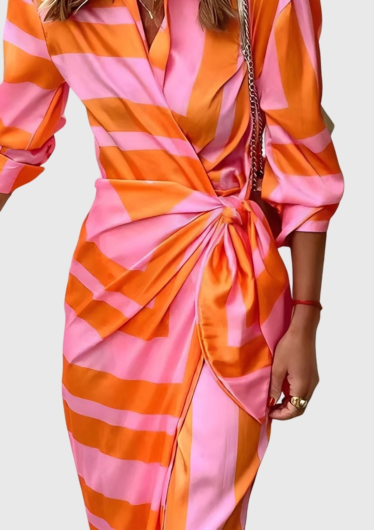 Everly | Elegant Wrap Dress With Print | The Bellemont Sisters Australia