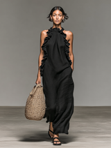 Women's Minimalist Linen-blend Sleeveless Maxi Dress | The Bellemont Sisters Australia