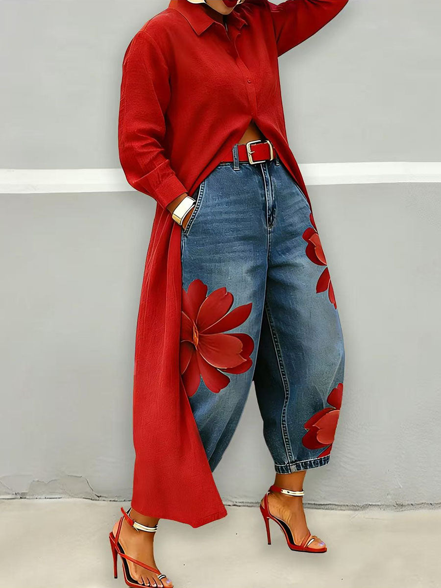 Sophia - Elegant Floral Pants | The Bellemont Sisters Australia