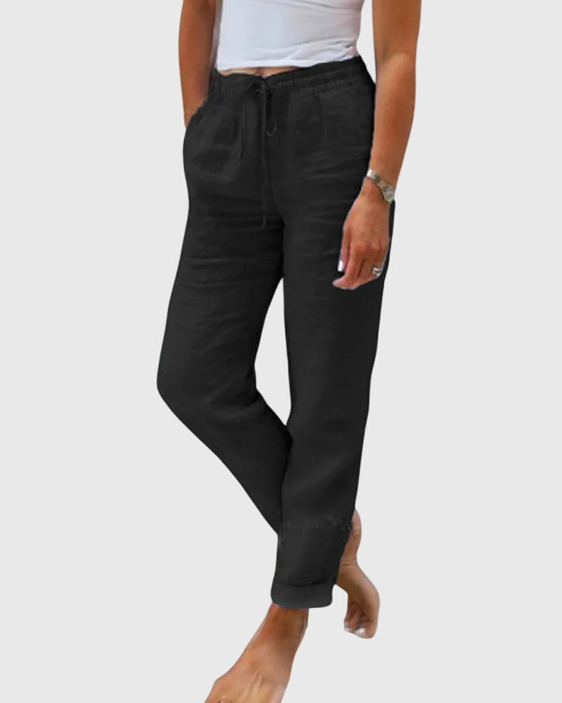 Margaret | Elegant Women's Pants – Black | The Bellemont Sisters Australia