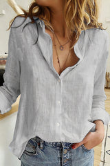Julia | Women Elianna Button Blouse Timeless Style – Gray | The Bellemont Sisters Australia