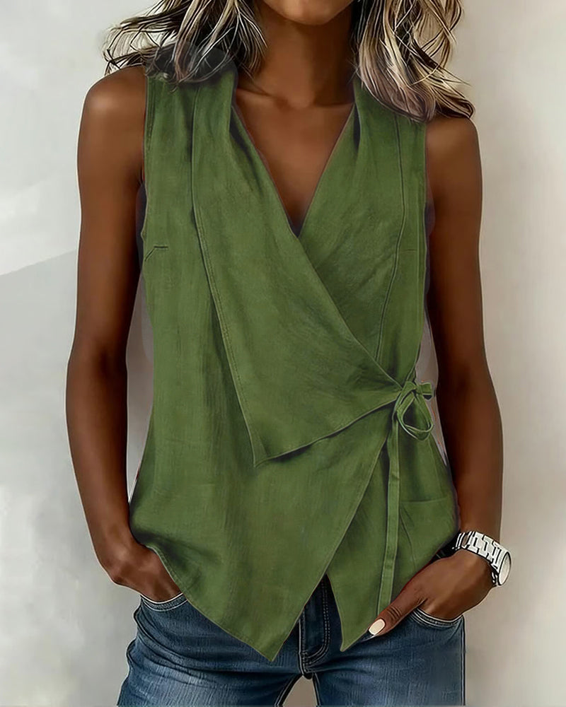 Brenda | Wide Strap Cross Top with Bow – Green | The Bellemont Sisters Australia