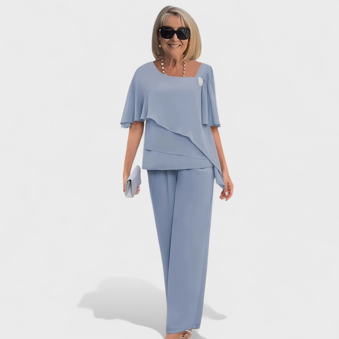 Wynonna™ Elegant Two-Piece Set – Blue | The Bellemont Sisters Australia