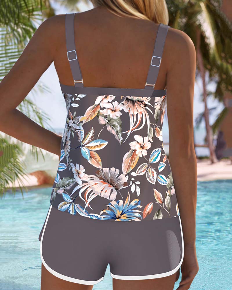 Rachelle - Refined Floral Tankini Set | The Bellemont Sisters Australia