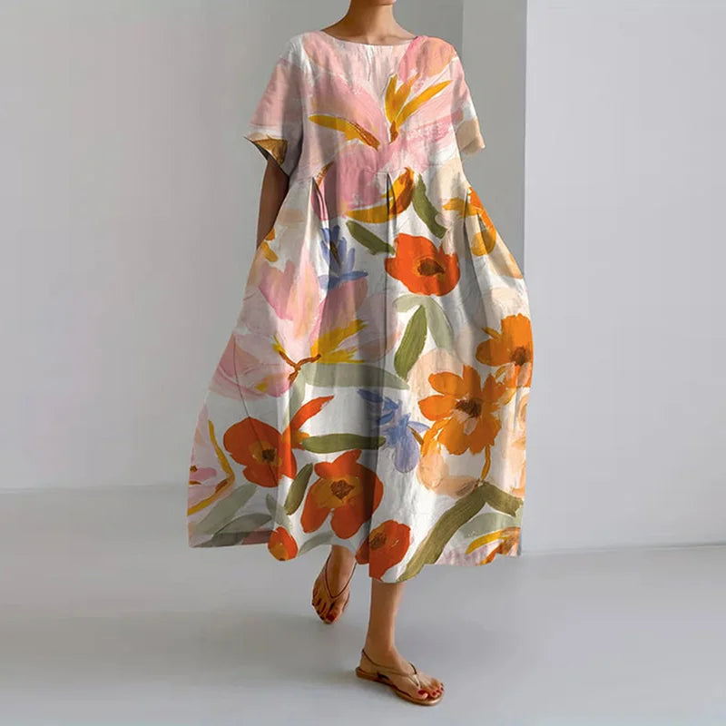 Rosanna floral summer dress – Red | The Bellemont Sisters Australia
