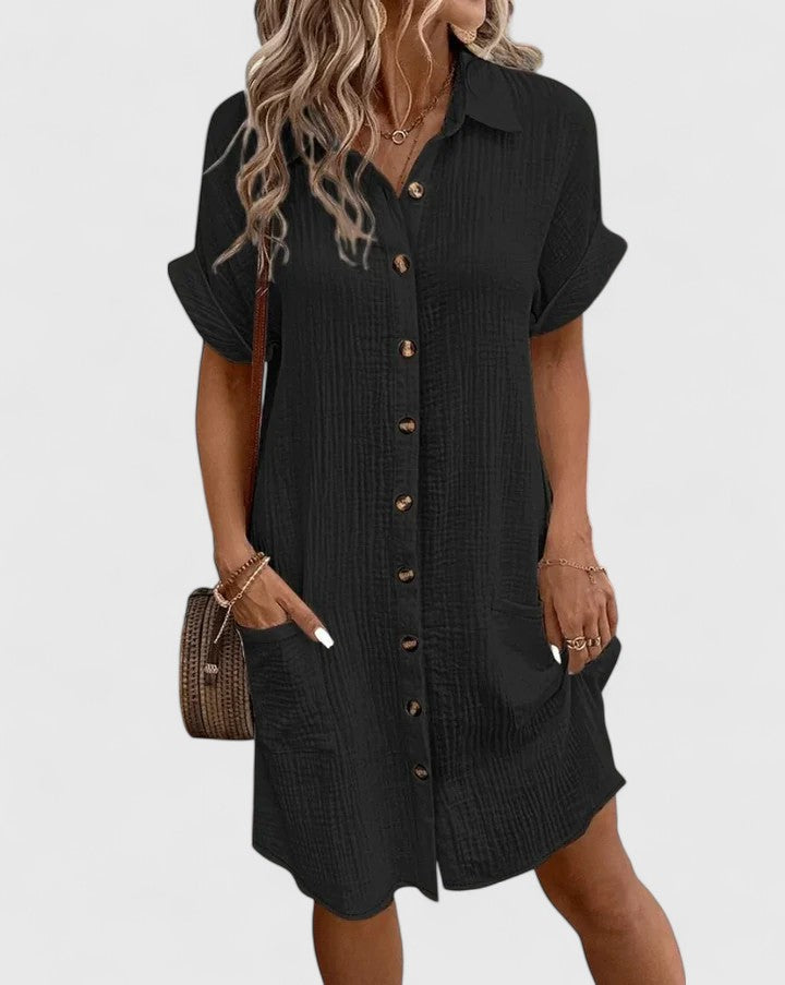 Gianelleza | Sophisticated Midi Dress – Black | The Bellemont Sisters Australia