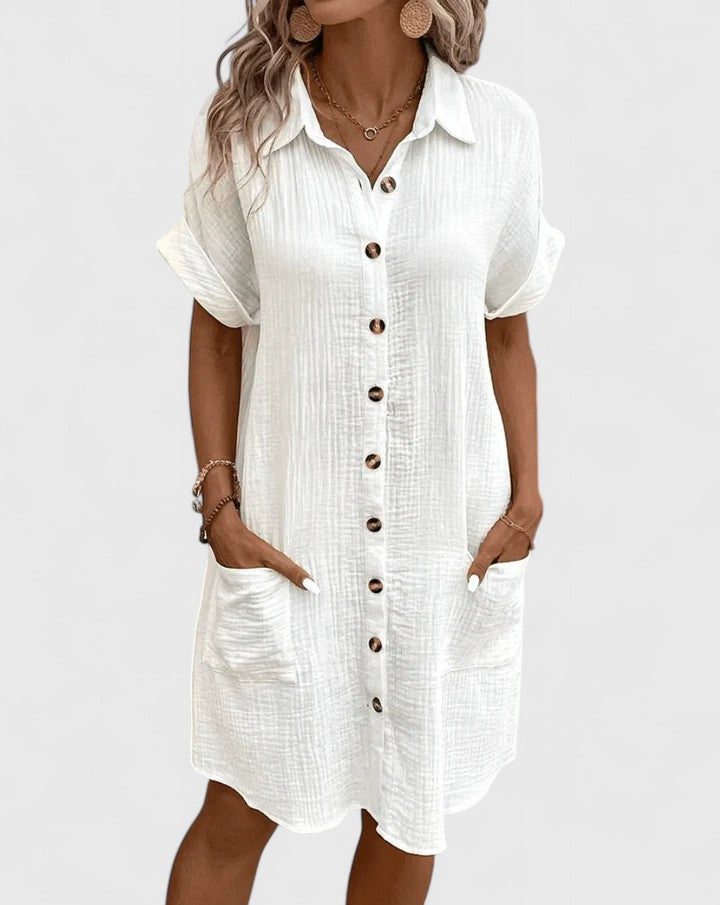 Gianelleza | Sophisticated Midi Dress – White | The Bellemont Sisters Australia