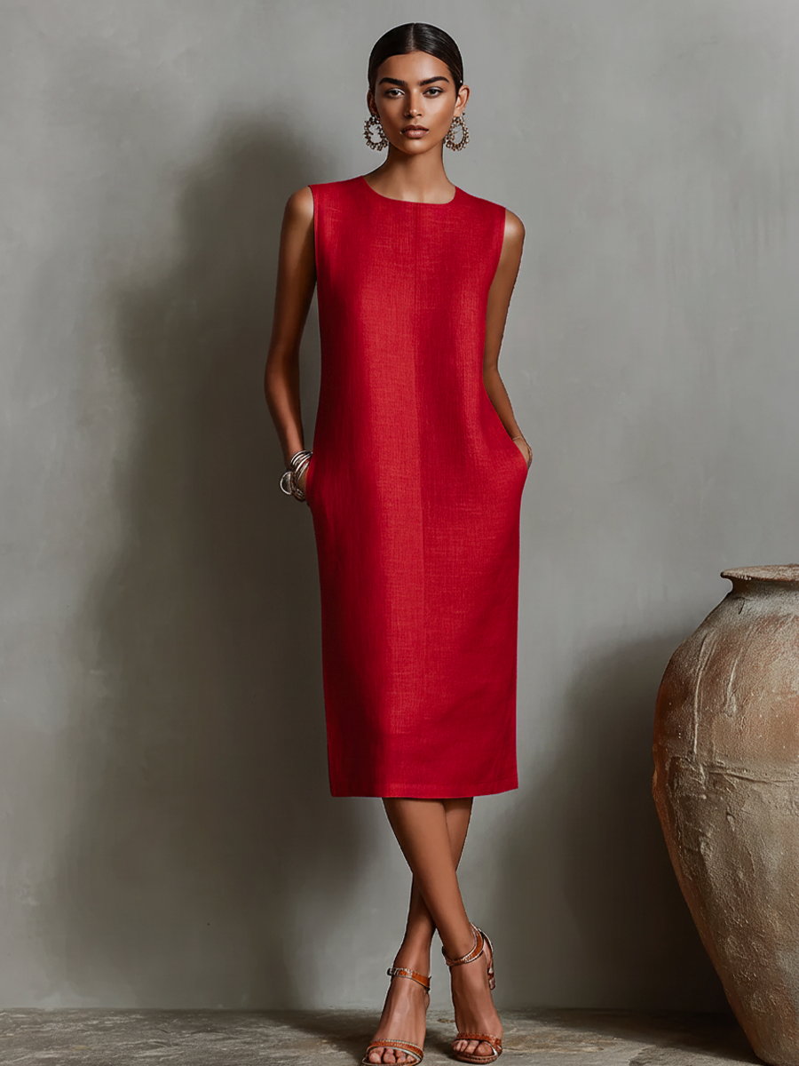 Women's Orange Shift Dress – Red | The Bellemont Sisters Australia