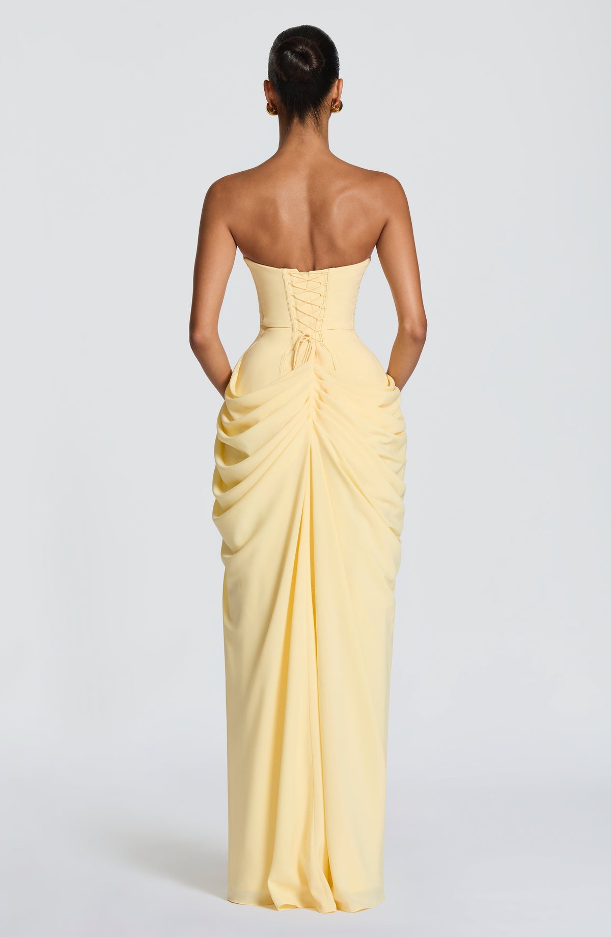 Vivienne | Elegant Draped Maxi Gown with Slit | The Bellemont Sisters Australia