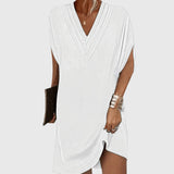 Anita | Elegant Tummy-Hiding Dress – White | The Bellemont Sisters Australia